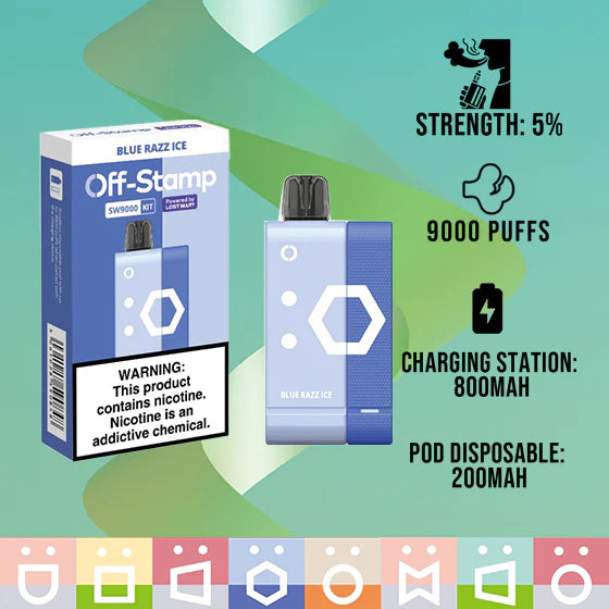 Off-Stamp SW9000 Disposable Vape Kit POWERED BY LOST MARY – 9000 Puffs