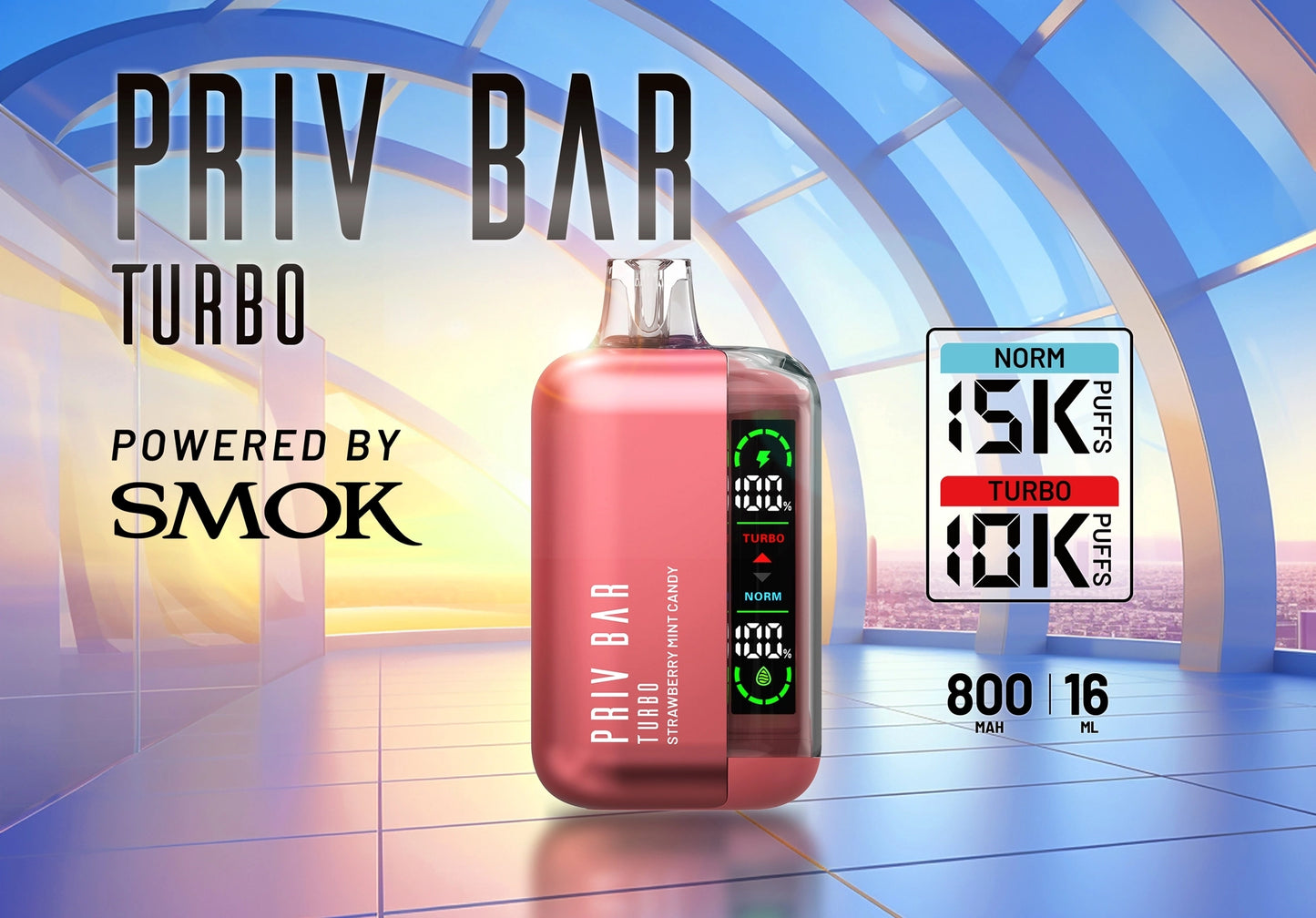 Priv Bar Turbo By SMOK – 15,000 Puffs Disposable Vape