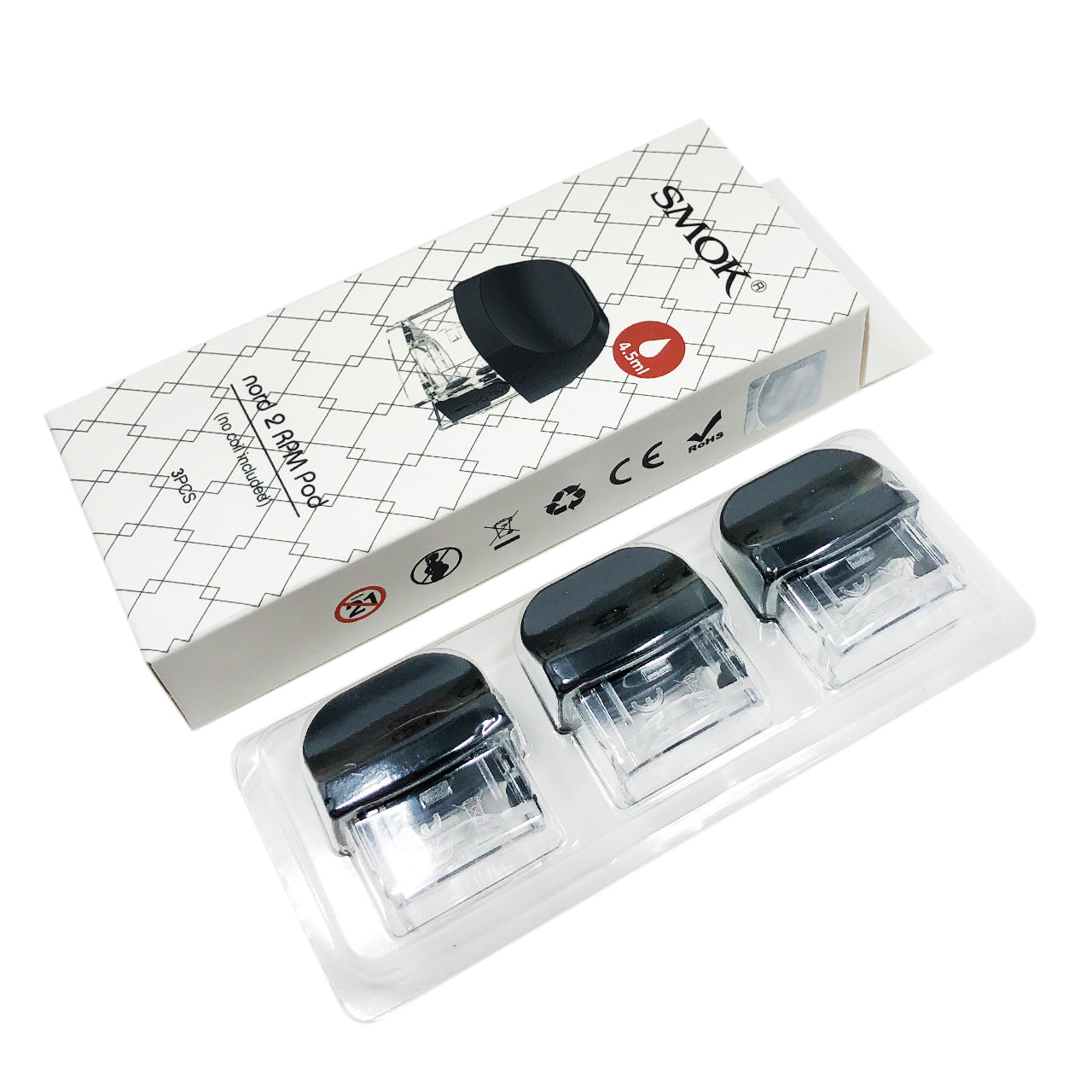 SMOK - Nord 2 4.5ml Replacement Pod Without Coil - 3 Pack