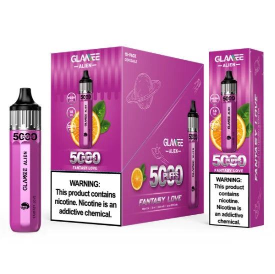 GLAMEE ALIEN 5000 PUFFS DISPOSABLE VAPE DEVICE 5pcs