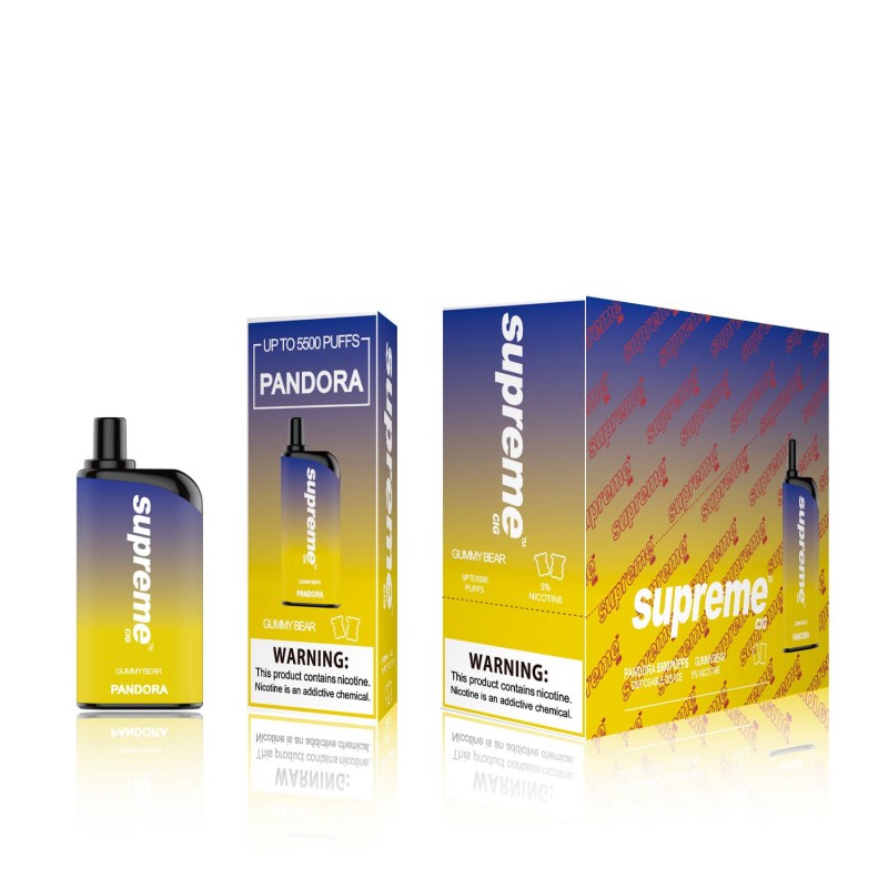 SUPREME PANDORA DISPOSABLE VAPE DEVICE 5500 PUFFS