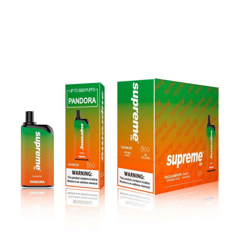 SUPREME PANDORA DISPOSABLE VAPE DEVICE 5500 PUFFS